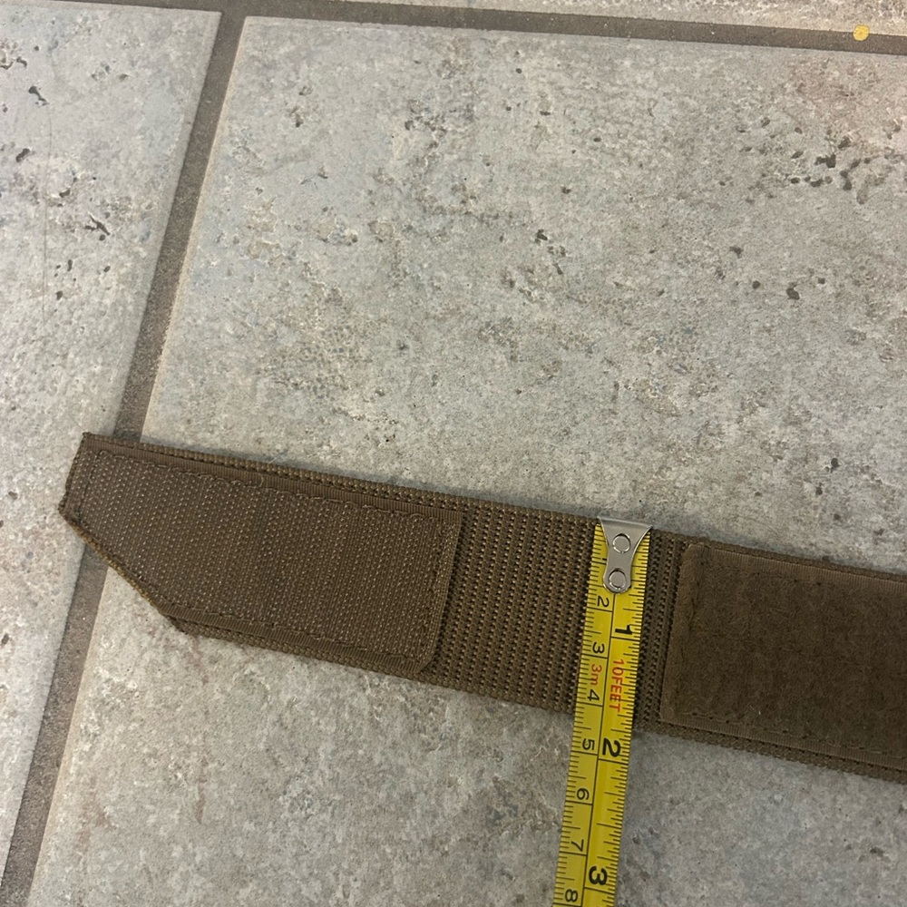Men’s Wolf tactical tan belt size small. Fits size 28”-33”. - Picture 9 of 11